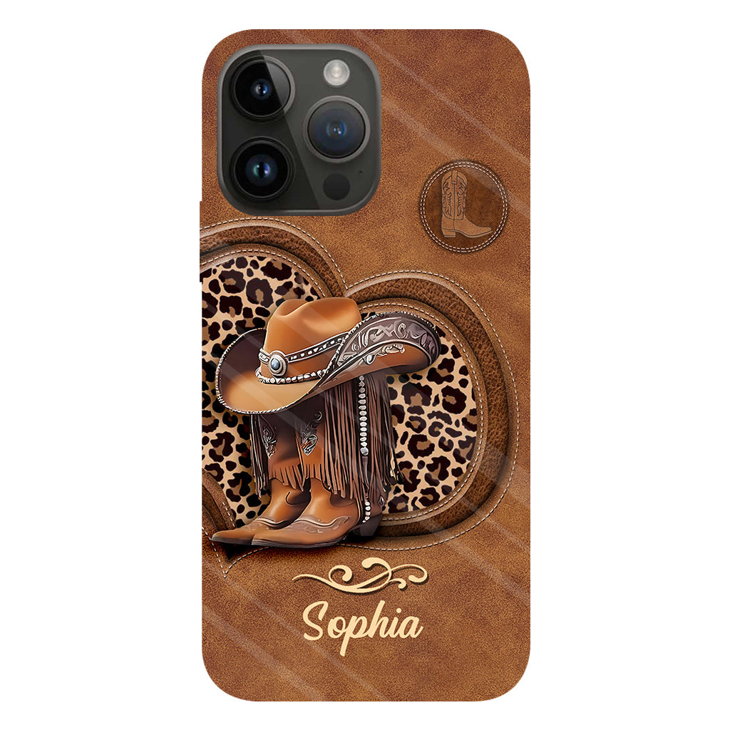 Cowgirl Boots - Personalized Cowgirl Full Print Phone Case