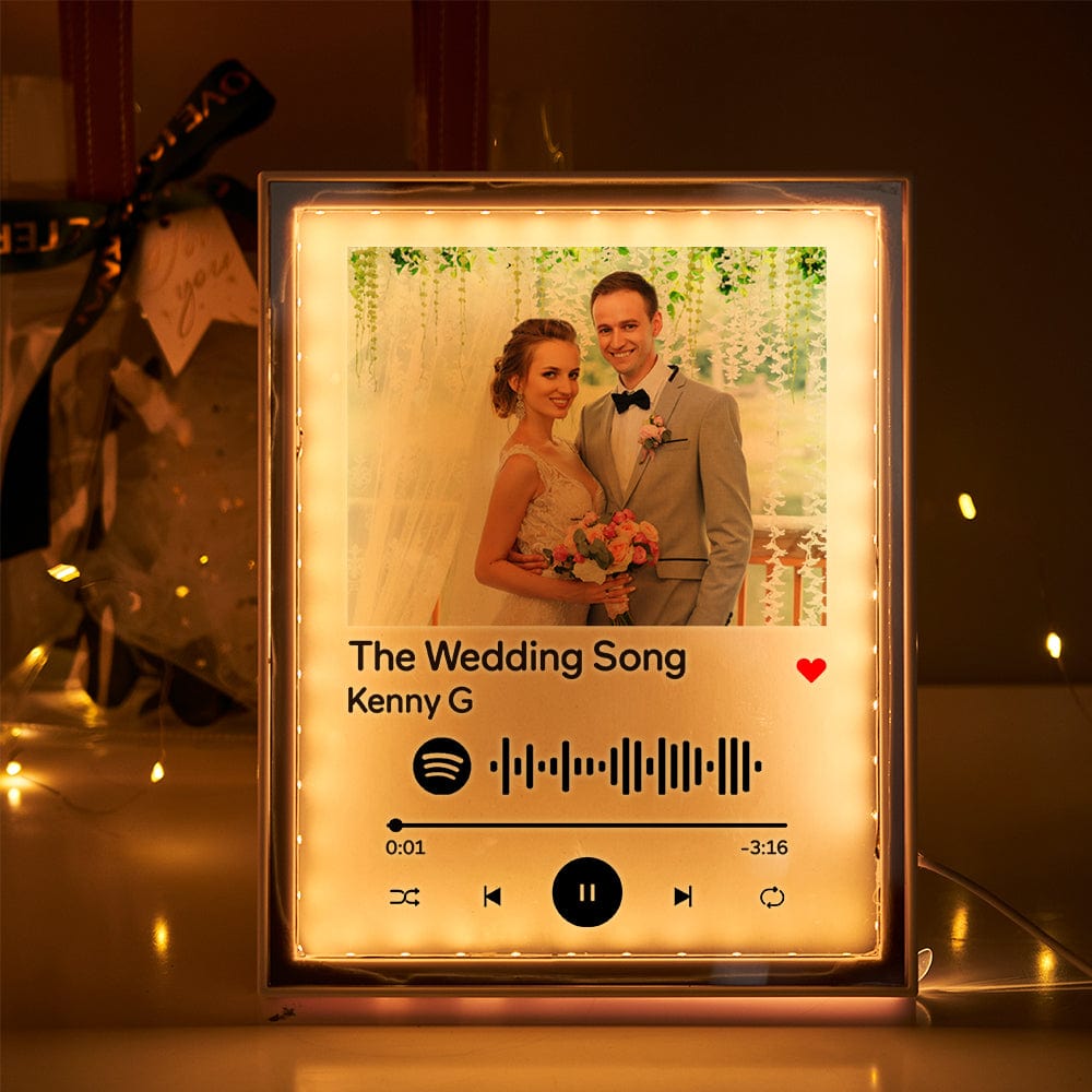 Any Photo Music Code - Personalized Husband And Wife Music Code Lamp