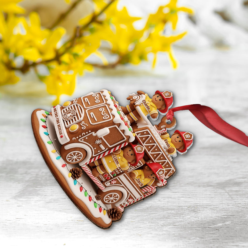 Heroes With Festive - Firefighter Gift - Personalized Firefighter Ornament