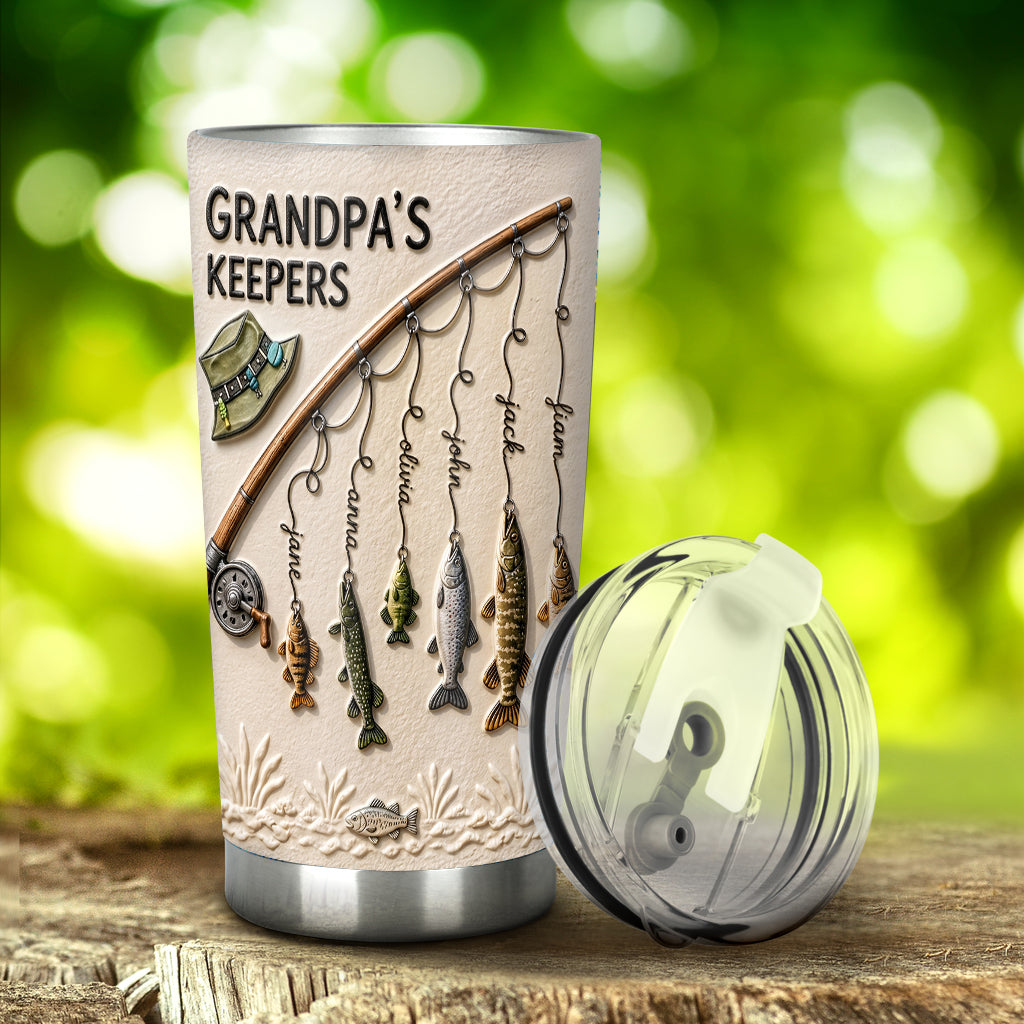Grandpa's Keepers Fishing - Personalized Fishing Tumbler