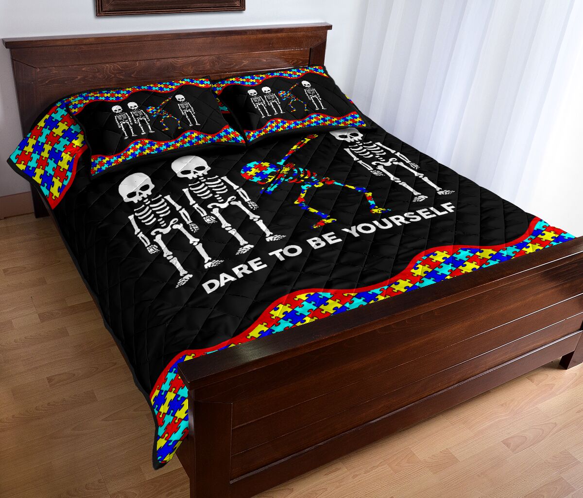 Dare To Be Yourself Autism Awareness Quilt Set 0622