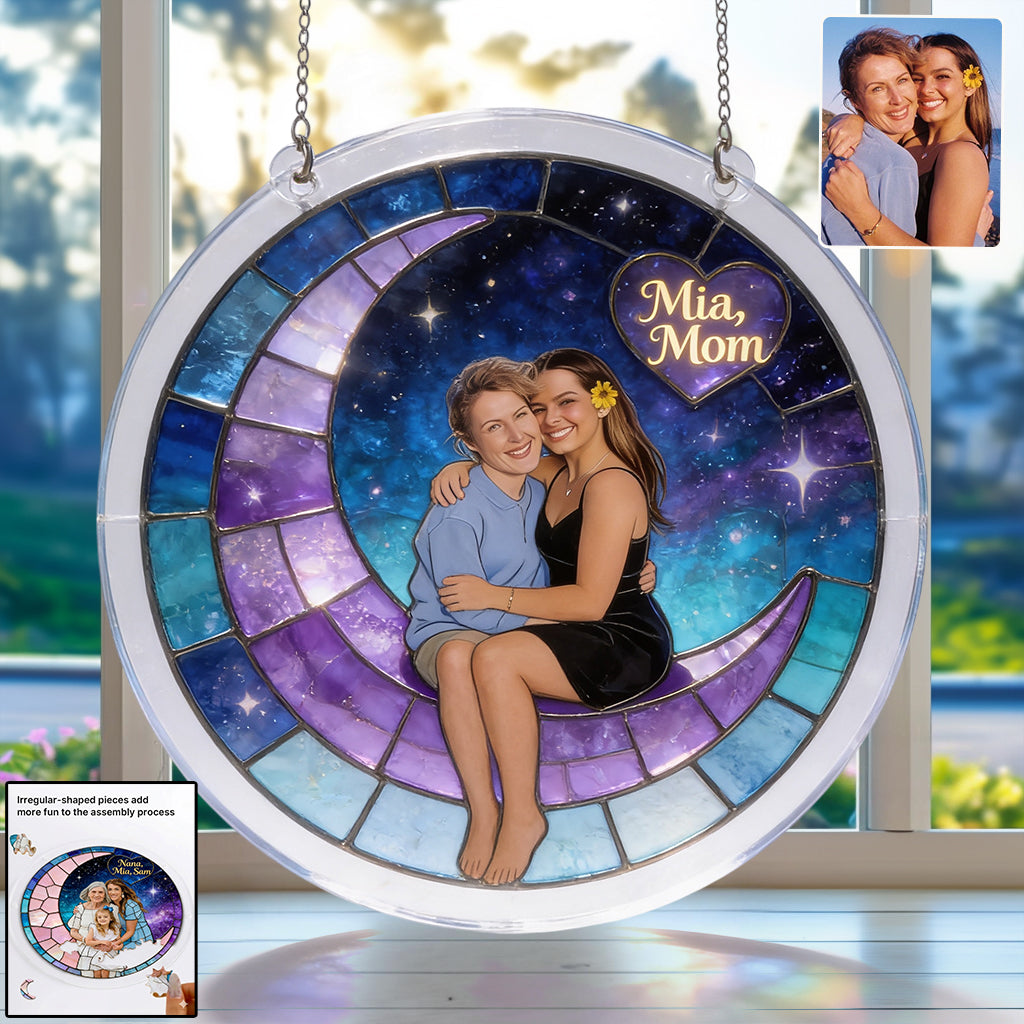 Best Mom Ever - Personalized Mother Acrylic Puzzle Suncatcher