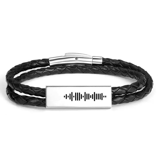 Soundwave Code - Personalized Music Code Engraved Bracelet