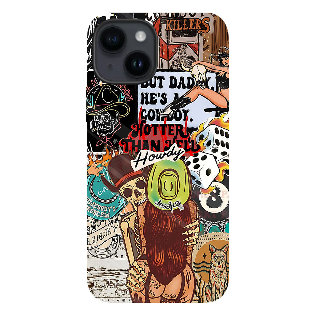 Howdy Cowgirl - Personalized Cowgirl Full Print Phone Case