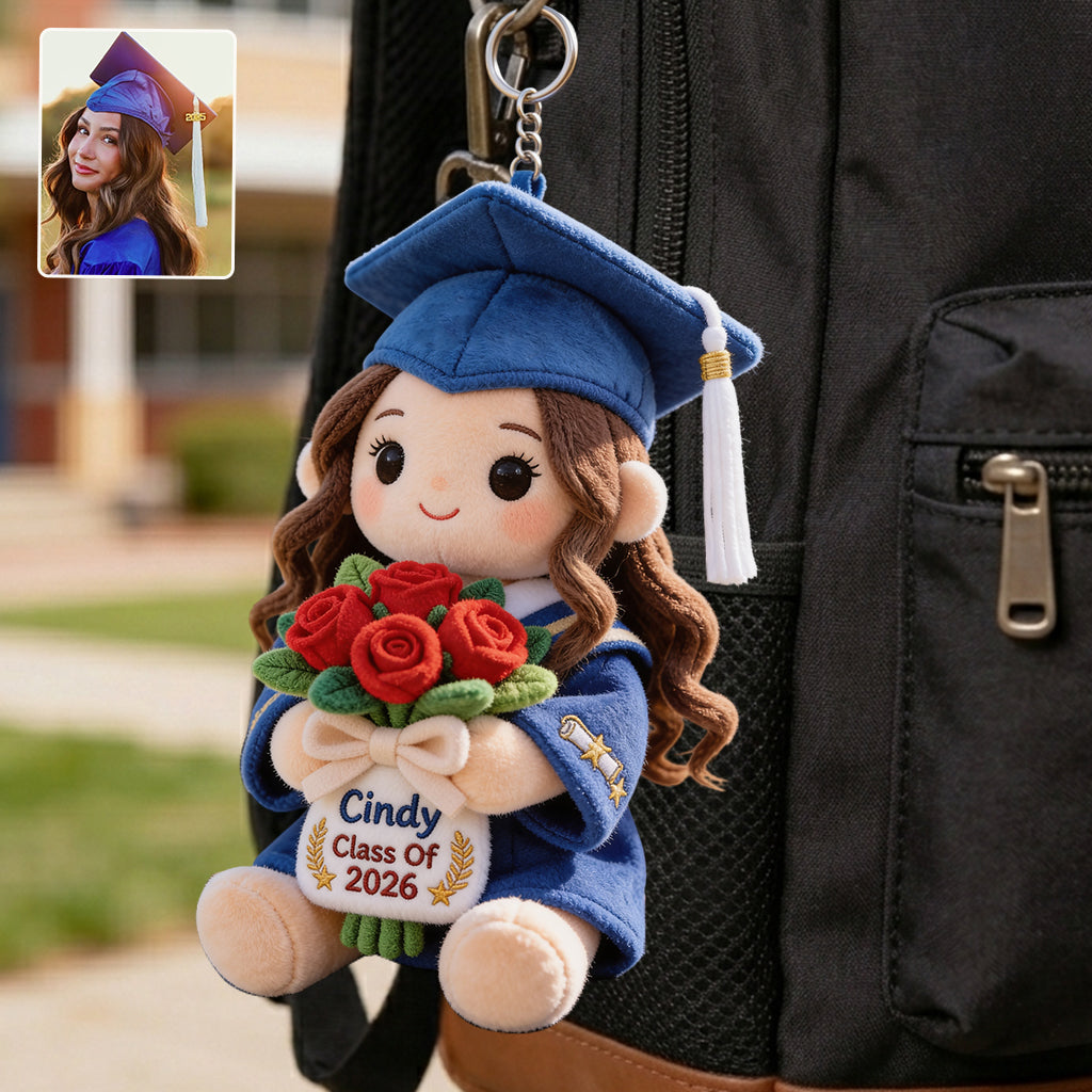 Class Of 2026 - Personalized Graduation Plush Keychain