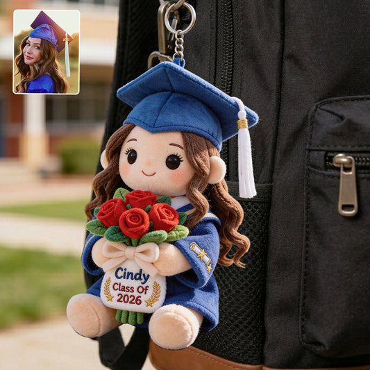Class Of 2026 - Personalized Graduation Plush Keychain