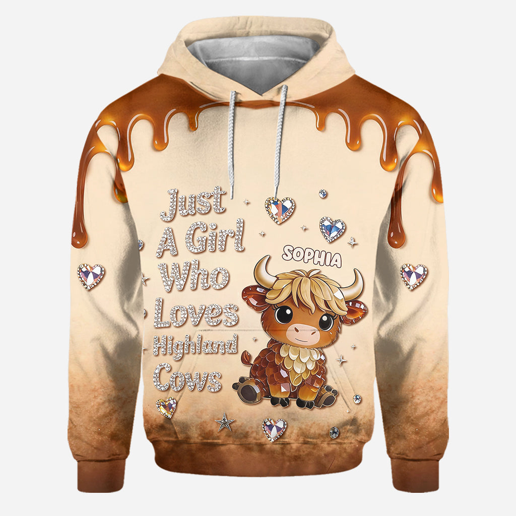 Just A Girl Who Loves Highland Cows - Personalized Highland Cow Hoodie and Leggings