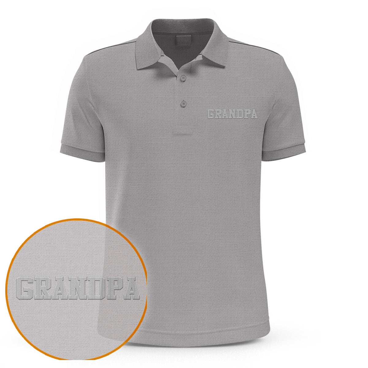 Custom Name - Personalized Grandpa Embroidered Polo Shirt