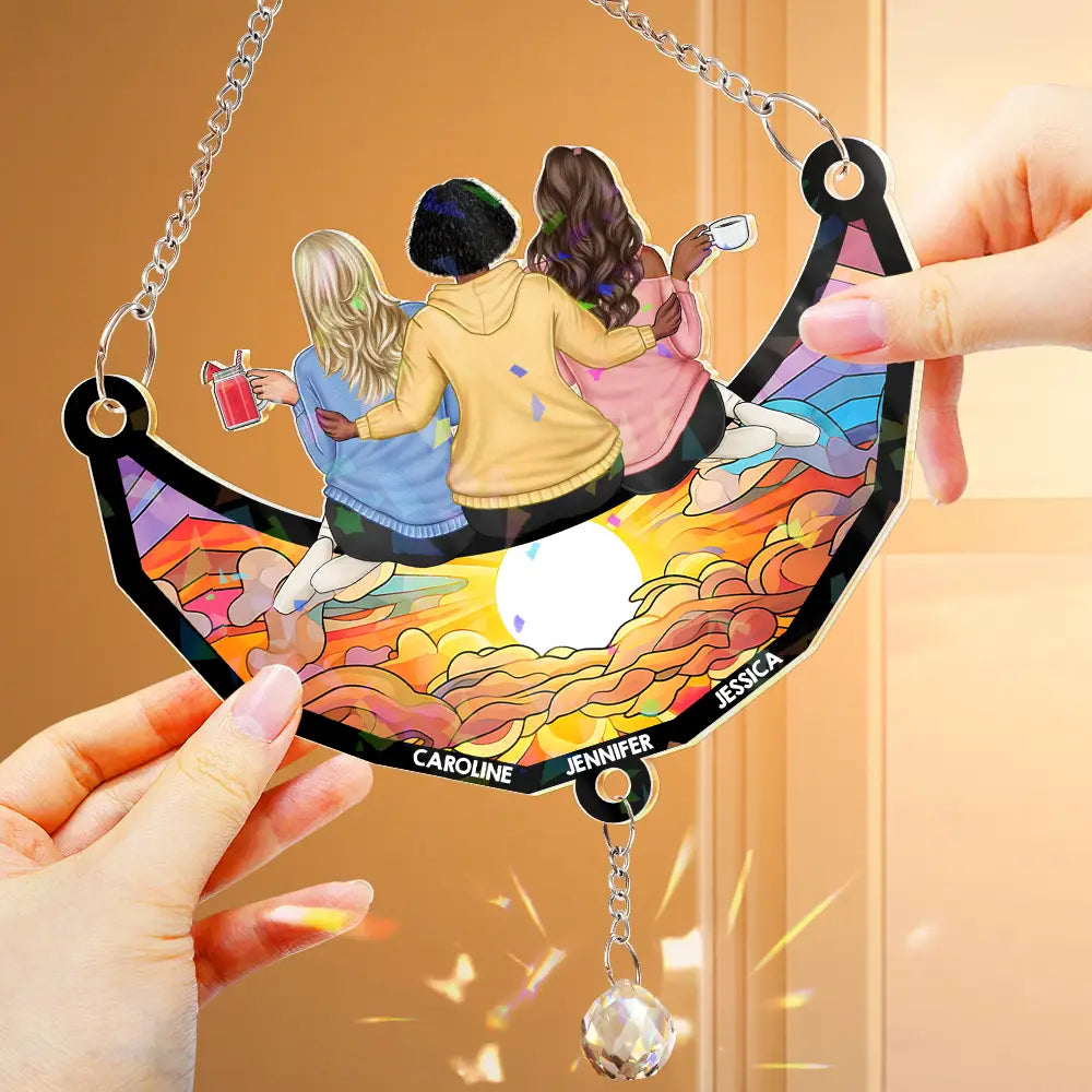 Infinity Heart Sun Catcher With Crystal Prism – Gift For Friends, Soul Sisters, Women, Funny Personalized Ornament