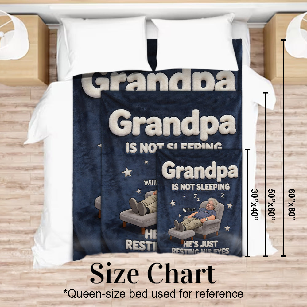 Dad Is Not Sleeping - Personalized Father Blanket