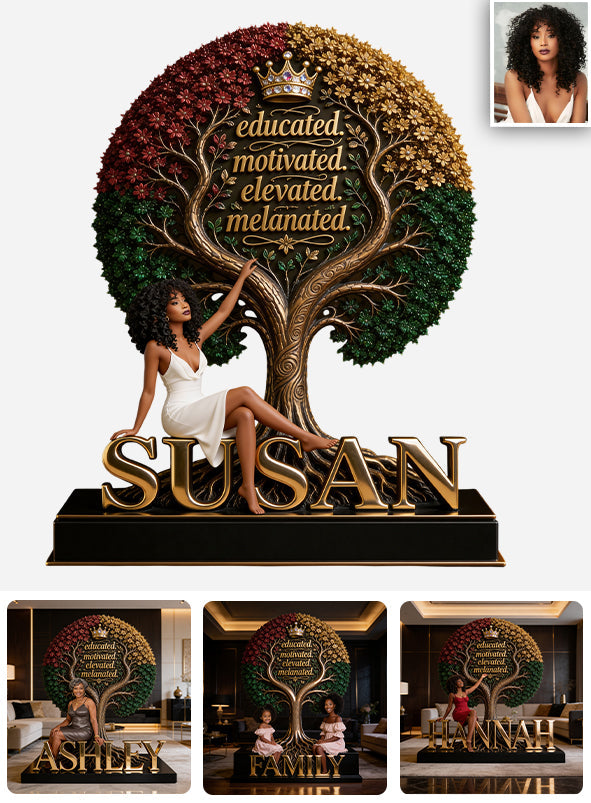 Happy Juneteeth, Black History, Black Pride - Personalized African American Custom Shaped Acrylic Plaque