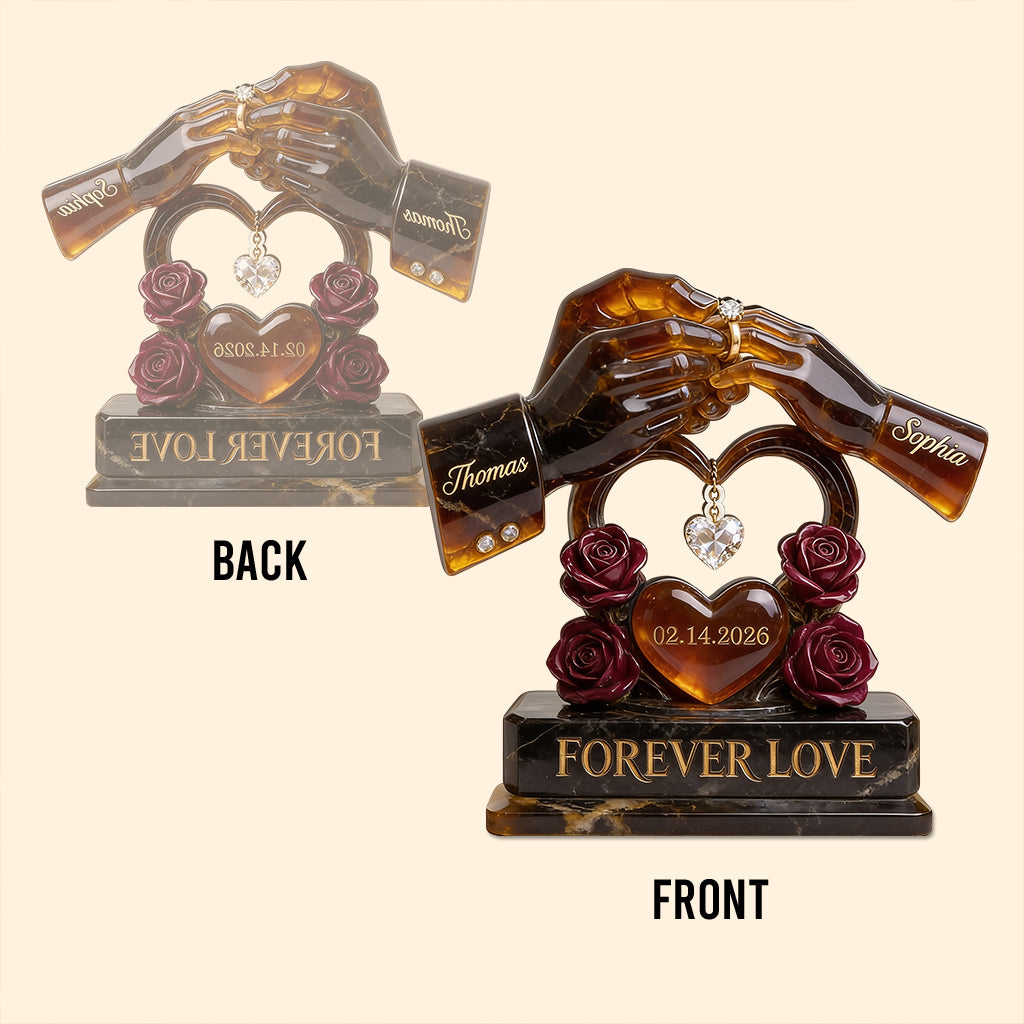 Forever Love - Personalized Couple Custom Shaped Acrylic Plaque