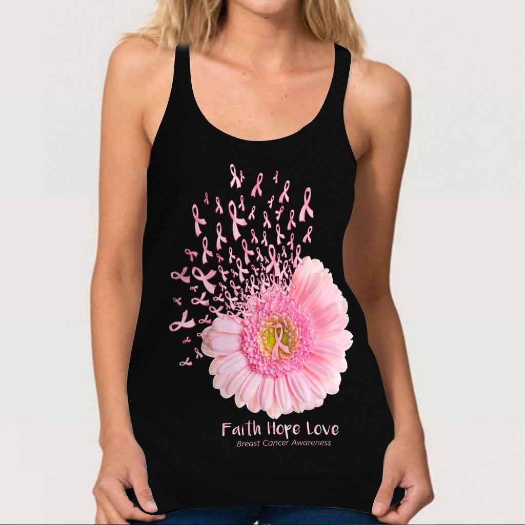 Faith Hope Love - Breast Cancer Awareness Cross Tank Top