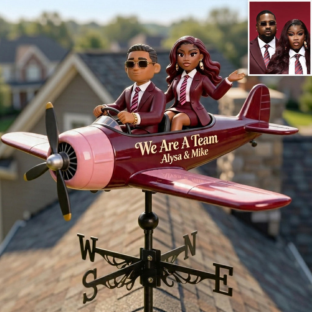 Airphane Couple - Personalized Couple Weather Vane