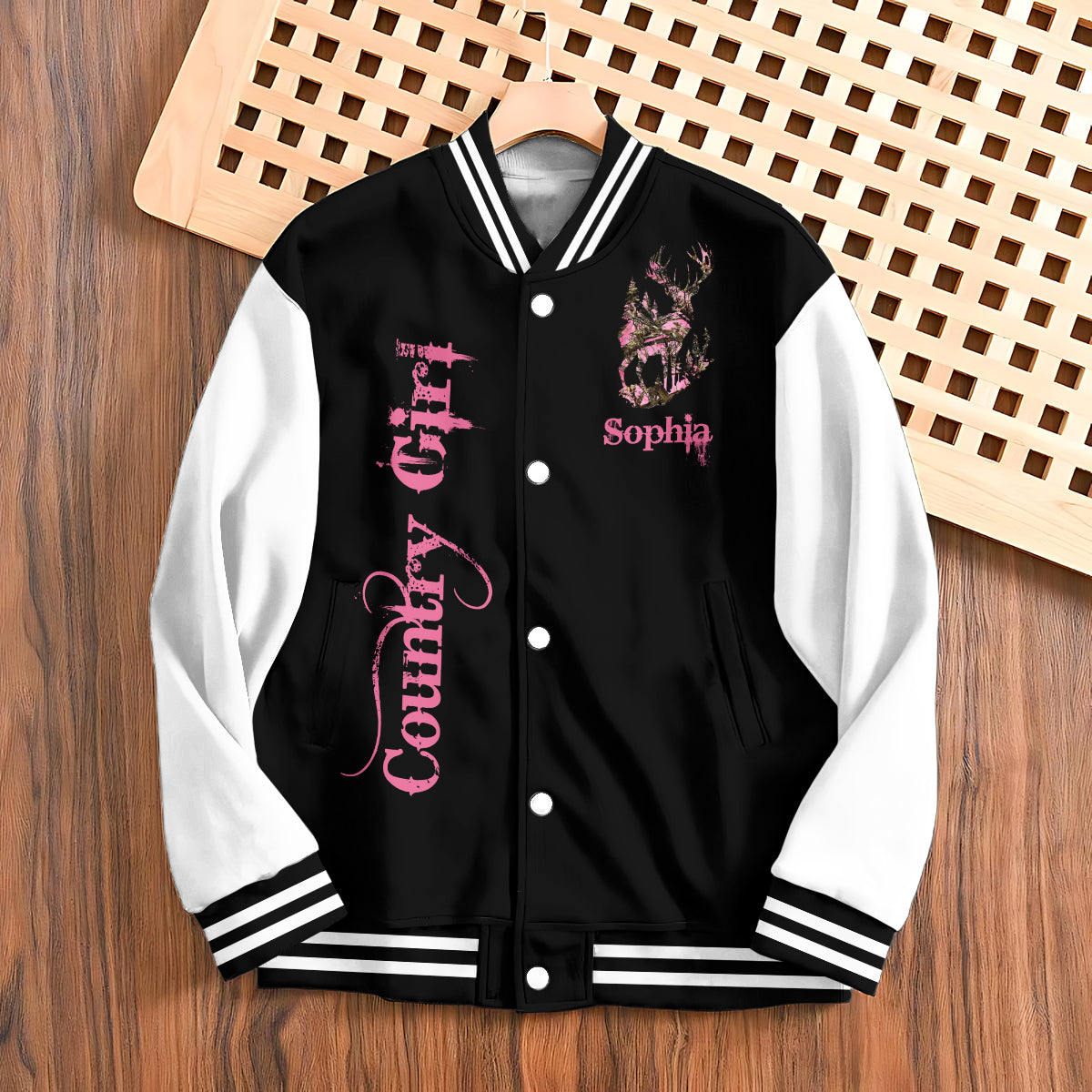 Country Girl - Personalized Hunting Varsity Jacket