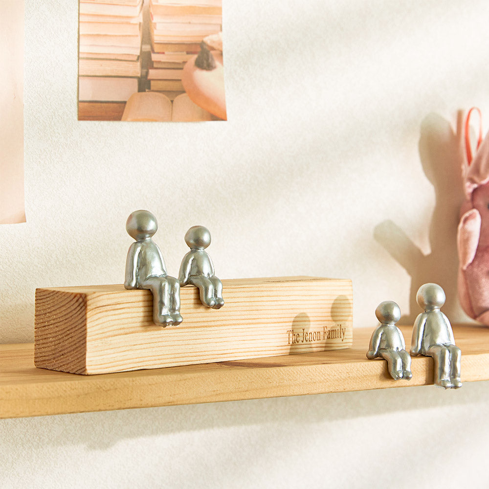 Engraved Name - Personalized Family Metal Sculpture Figurines