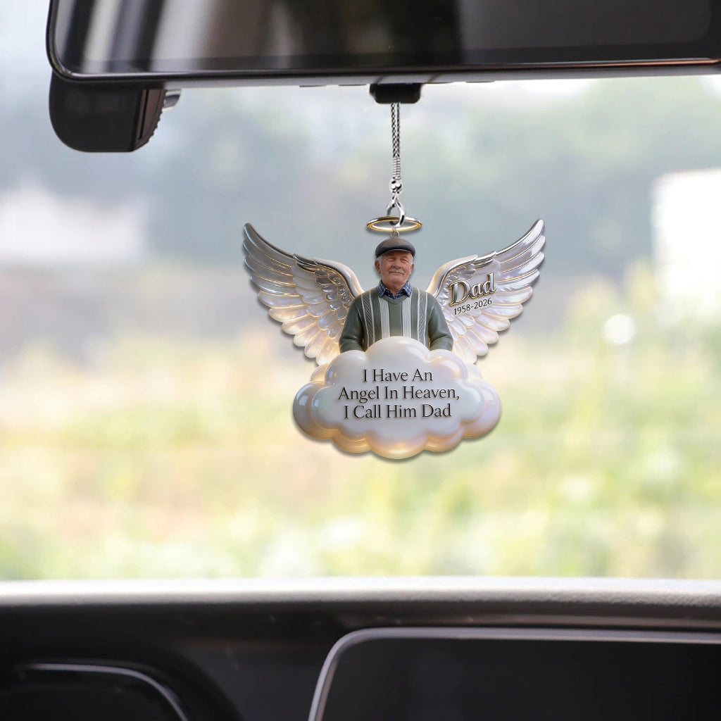 Angel Wing - Personalized Memorial Car Ornament