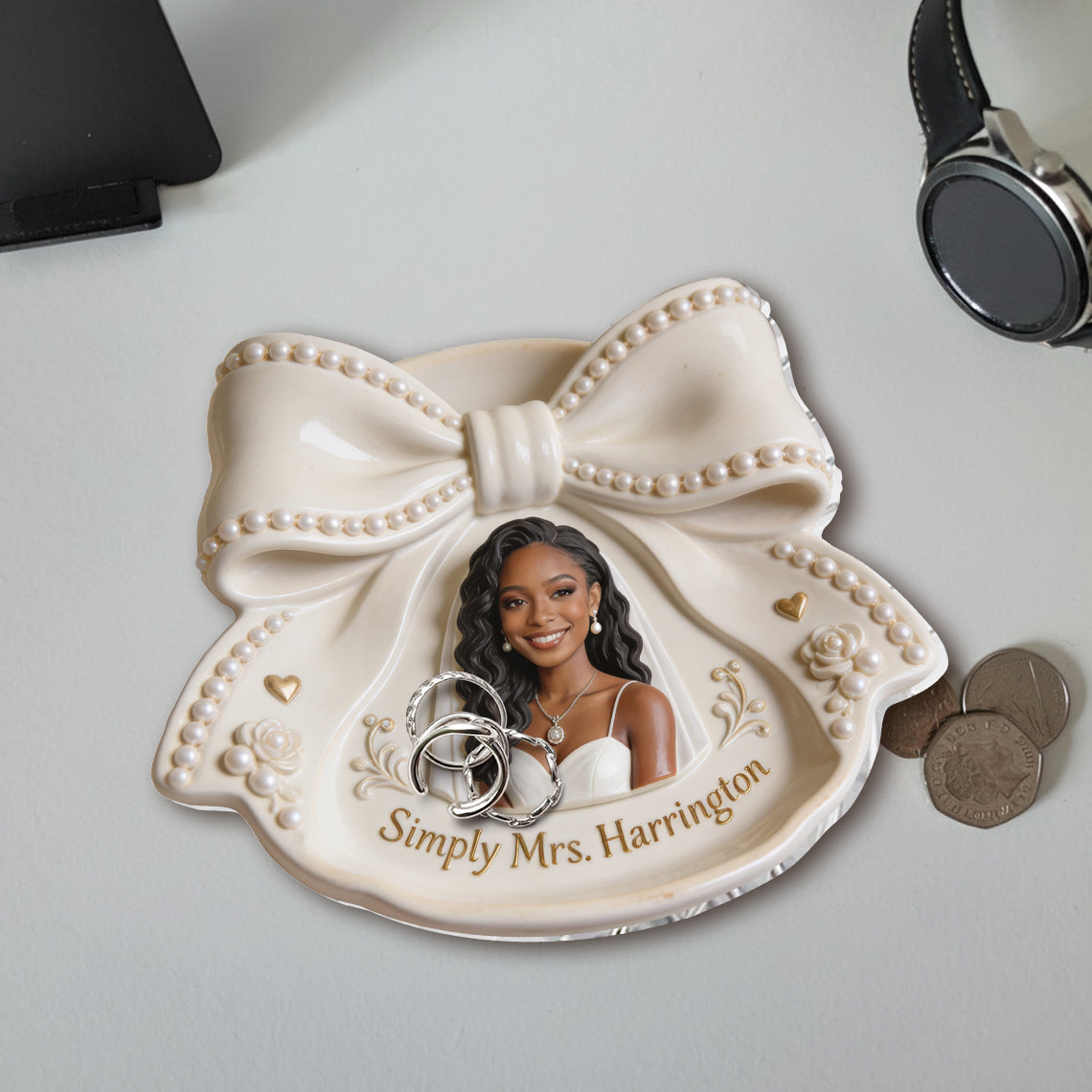 Bridal Shower Gift - Personalized Wedding Catch-All Tray