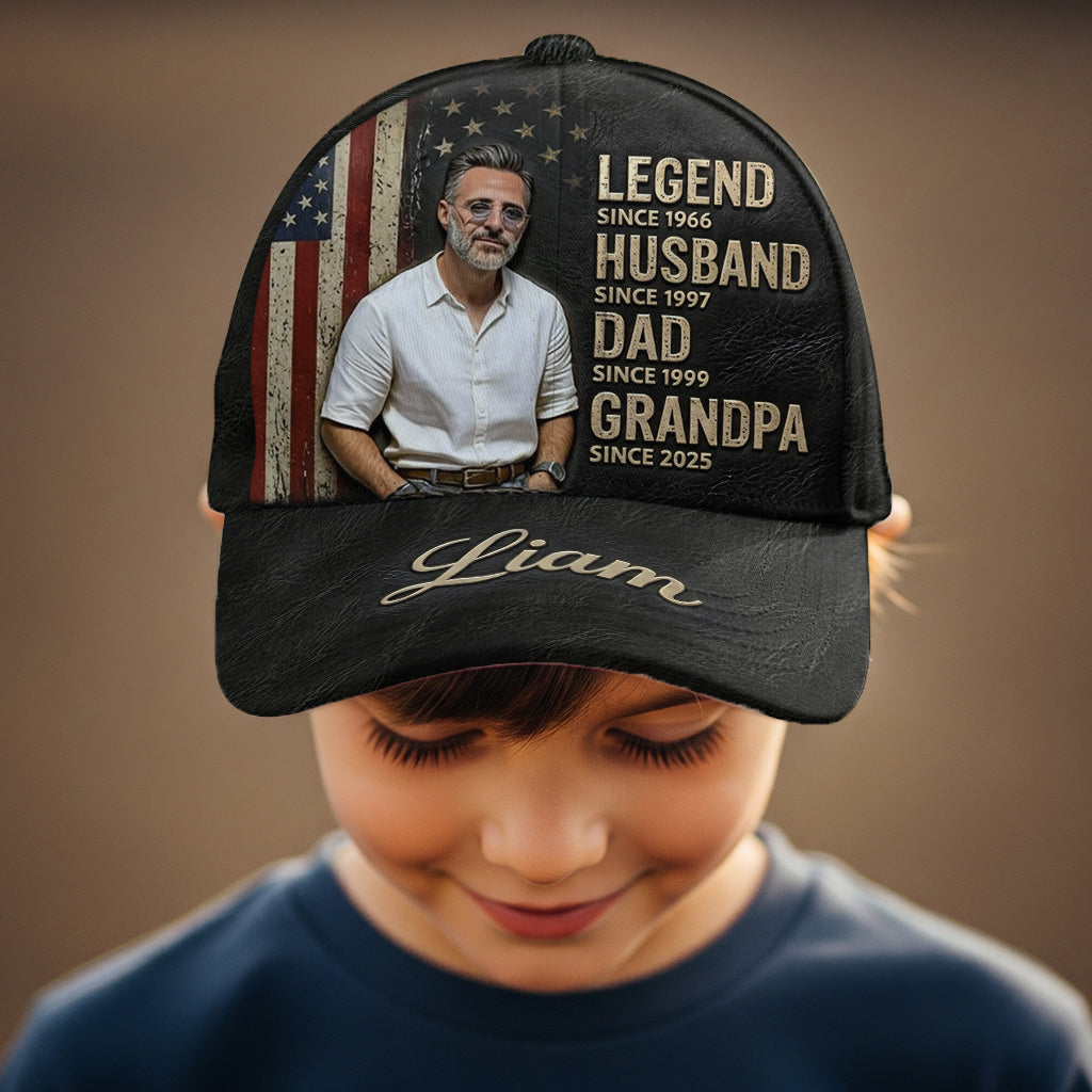 Legend Husband Dad Grandpa - Personalized Grandpa Classic Cap