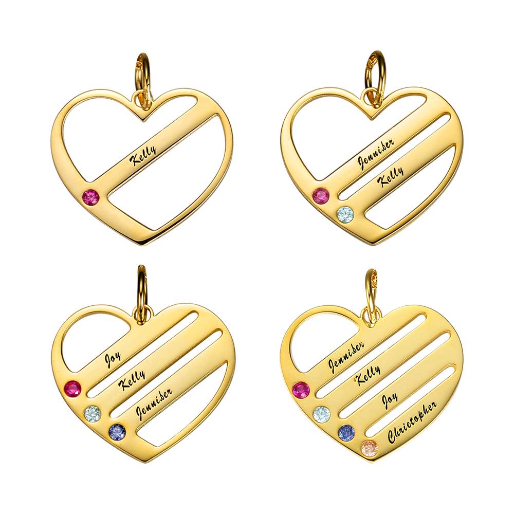 This Is Us - Personalized Family S925 Silver Birthstone Heart Name Necklace