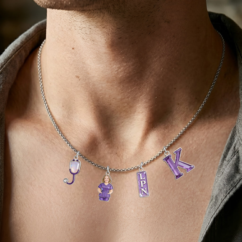 Amazing Nurse - Personalized Nurse Metal Necklaces With Pendants