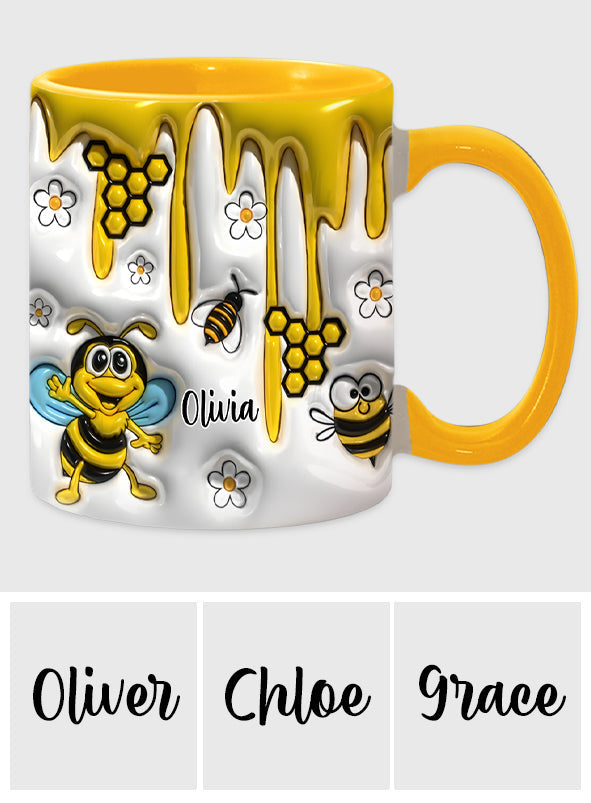 Cute Bees - Personalized Bee Accent Mug