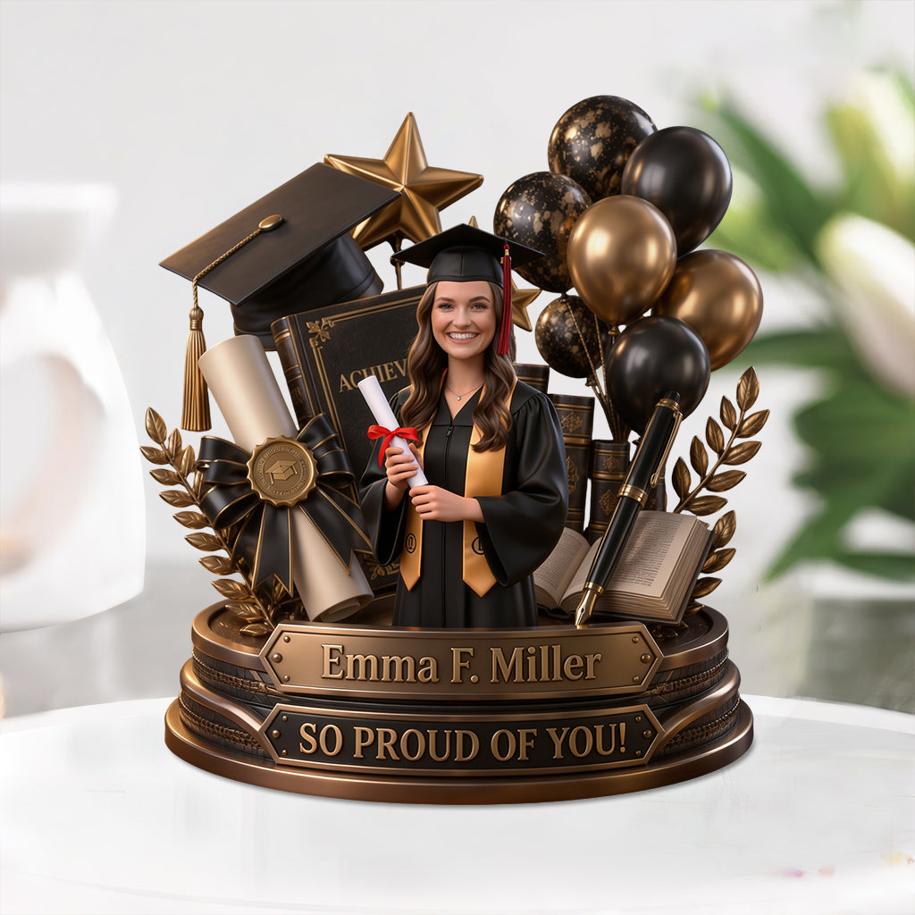 Custom Any Photo Congratulation - Personalized Graduation Custom Shaped Acrylic Plaque