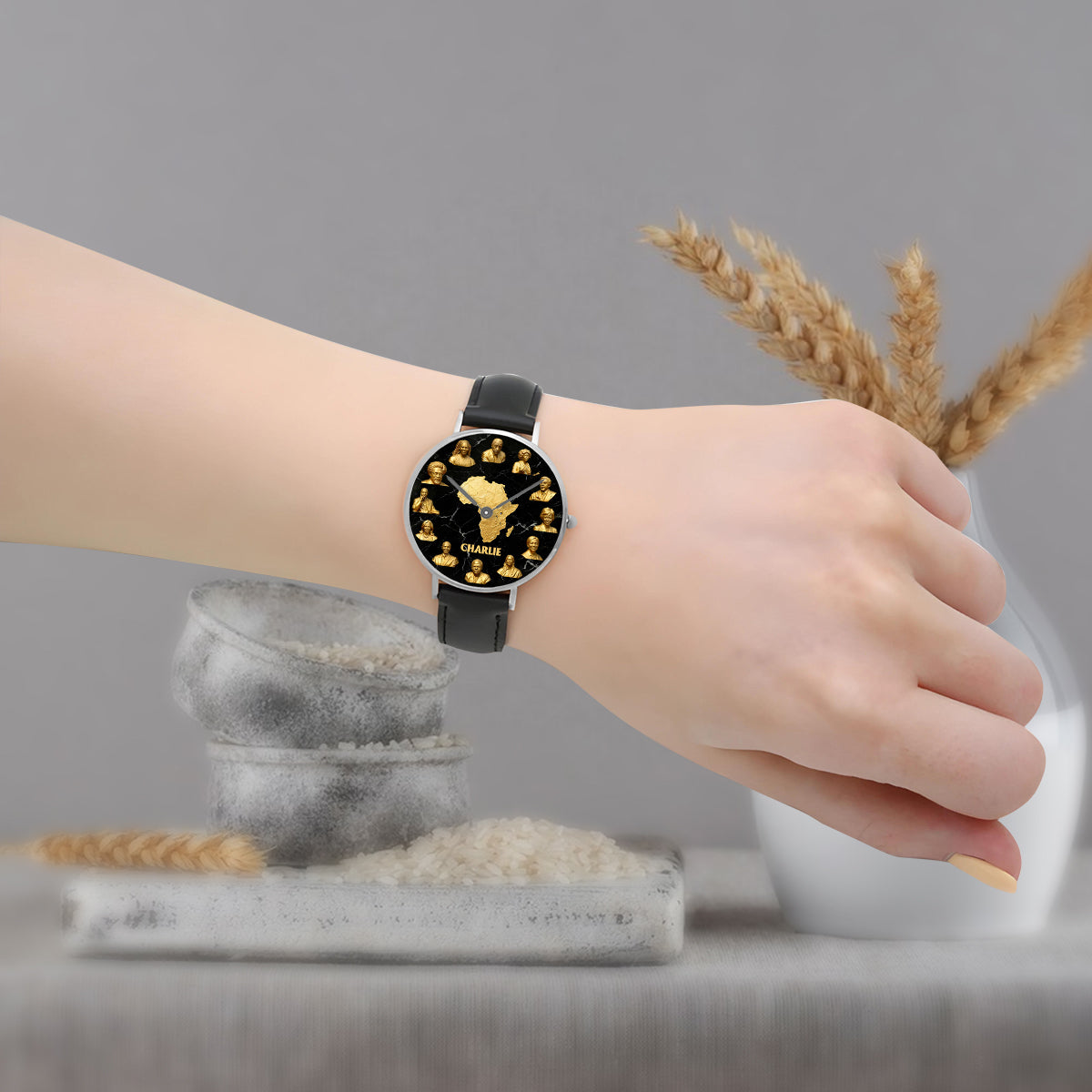 Celebrate Black History Month - Personalized African American Hand Watch