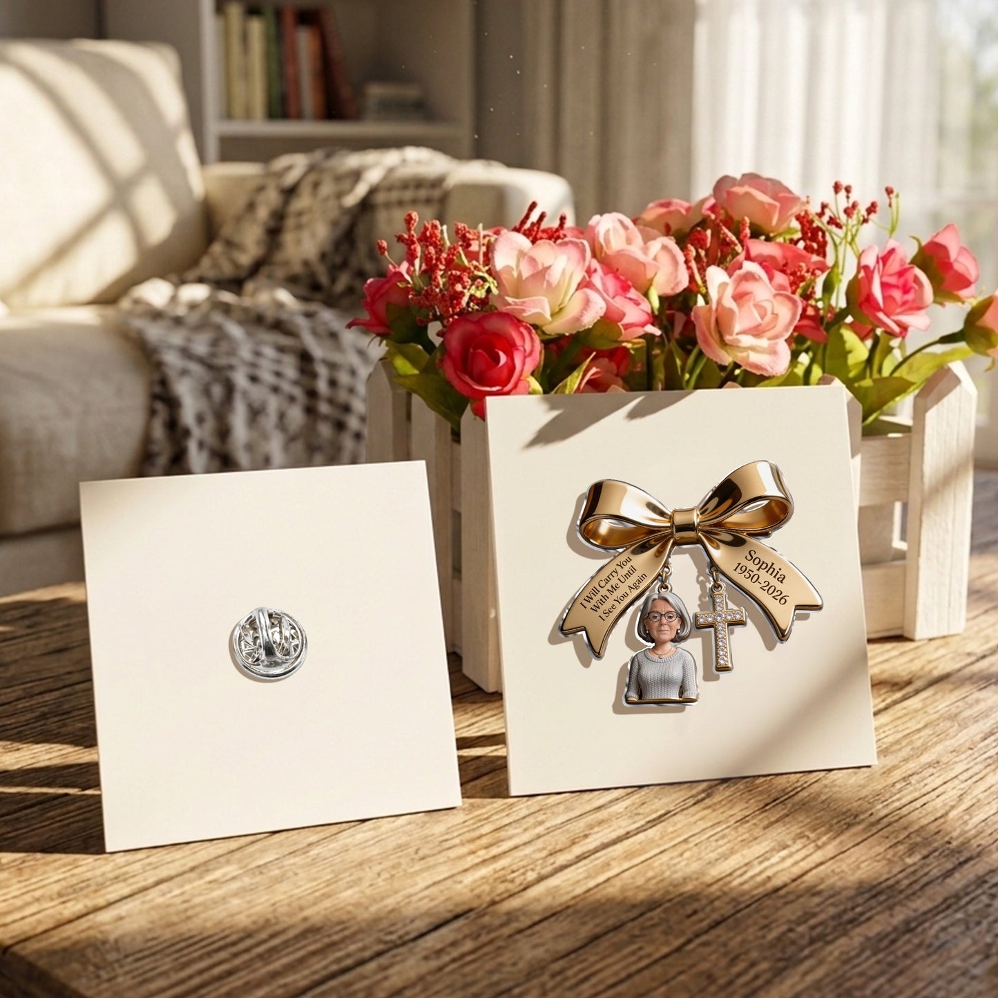 I Will Carry You With Me - Personalized Memorial 3D Embossed Enamel Pin