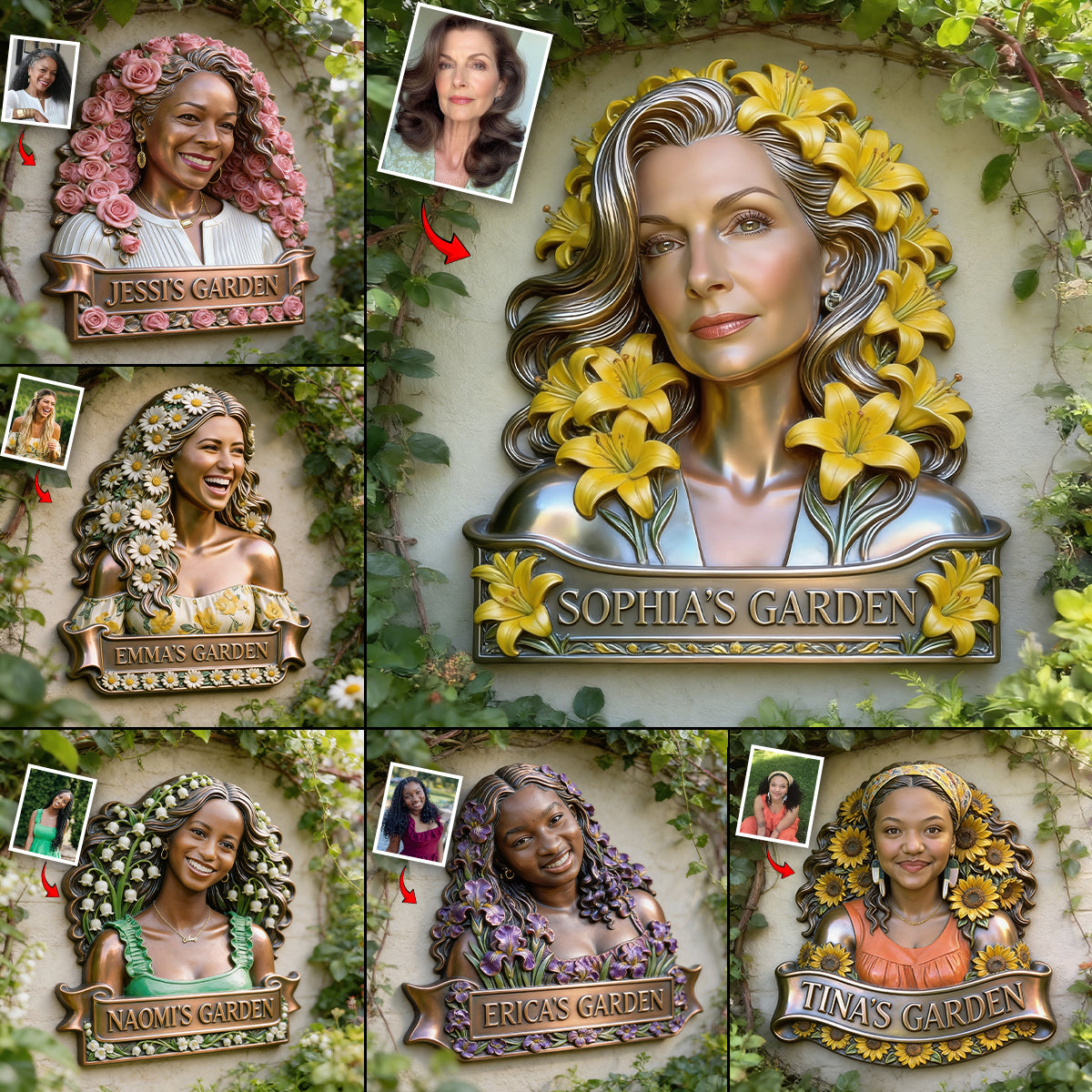 Custom Any Photo My Beautiful Garden - Personalized Gardening Cut Metal Sign