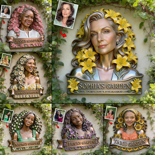 Custom Any Photo My Beautiful Garden - Personalized Gardening Cut Metal Sign