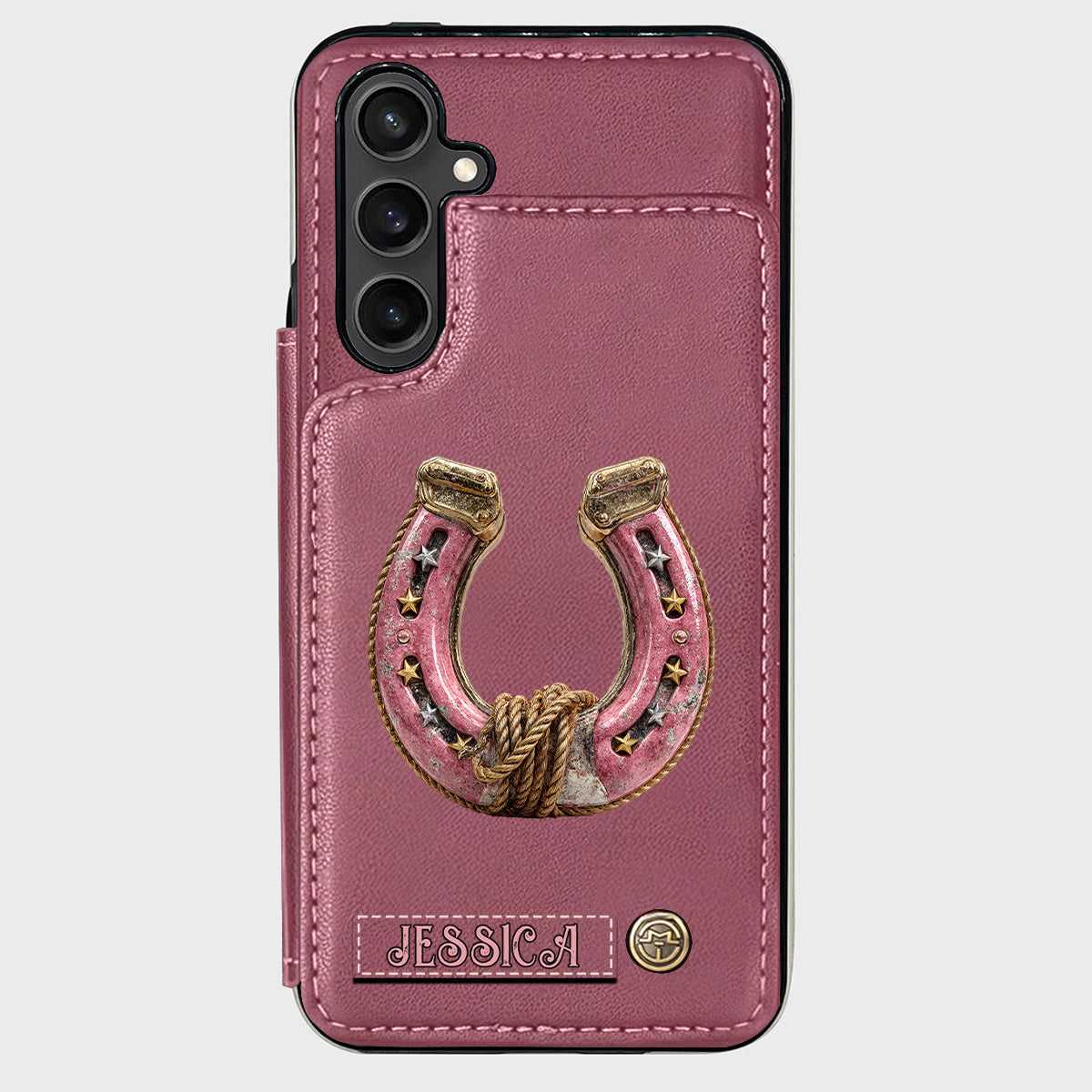 Horseshoe - Personalized Horse Wallet Phone Case