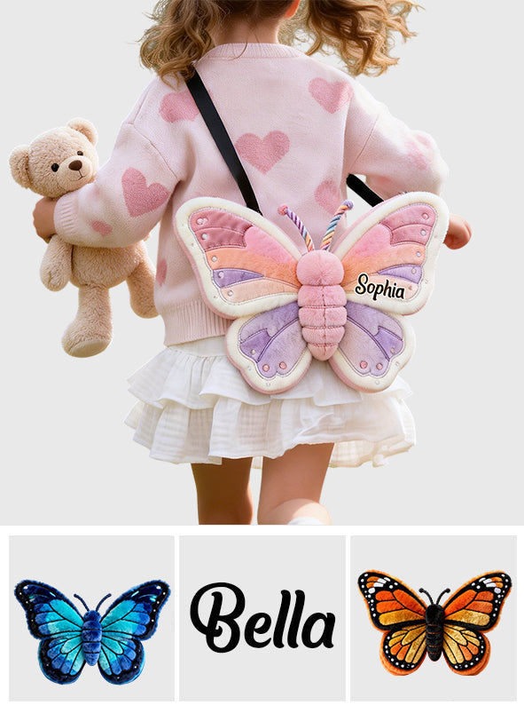 Love Butterfly - Personalized Butterfly Plush Crossbag
