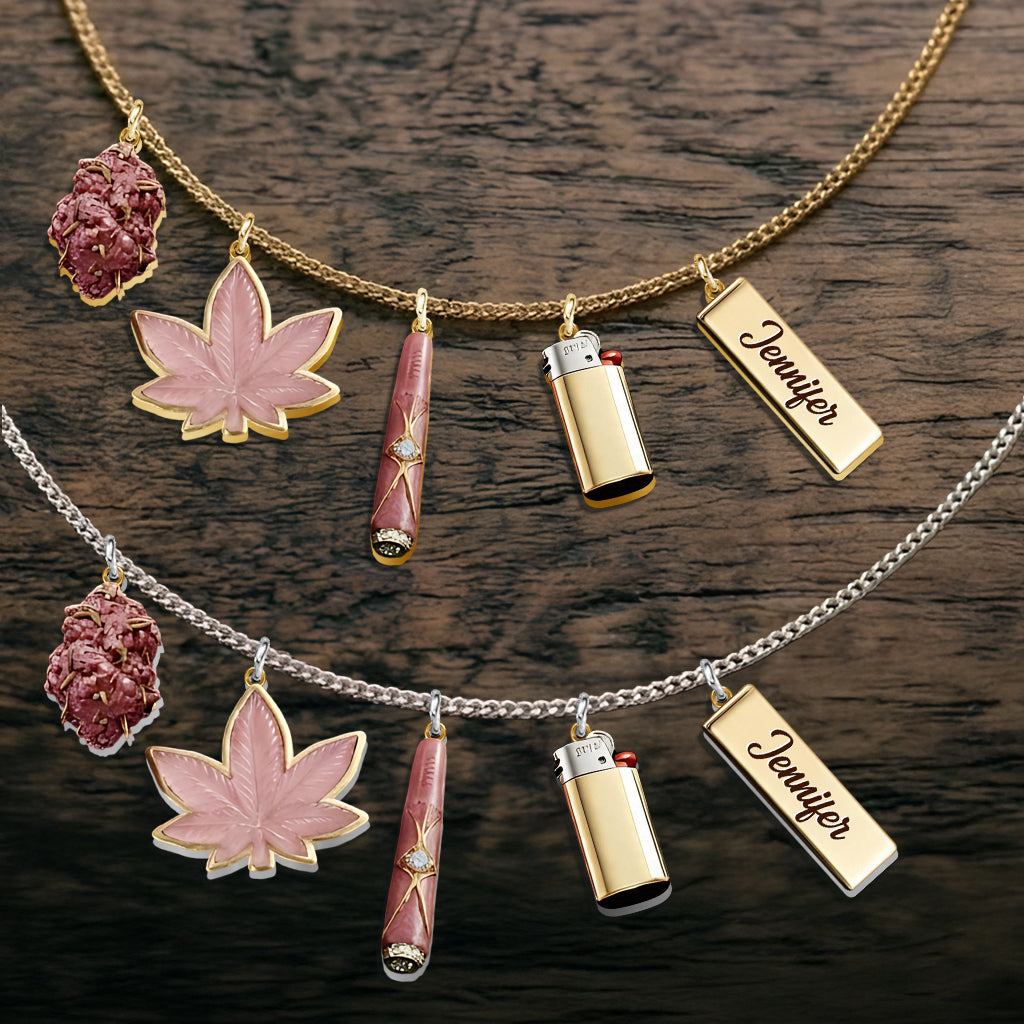 Feeling Dope - Personalized Weed Earrings & Pendants Necklace