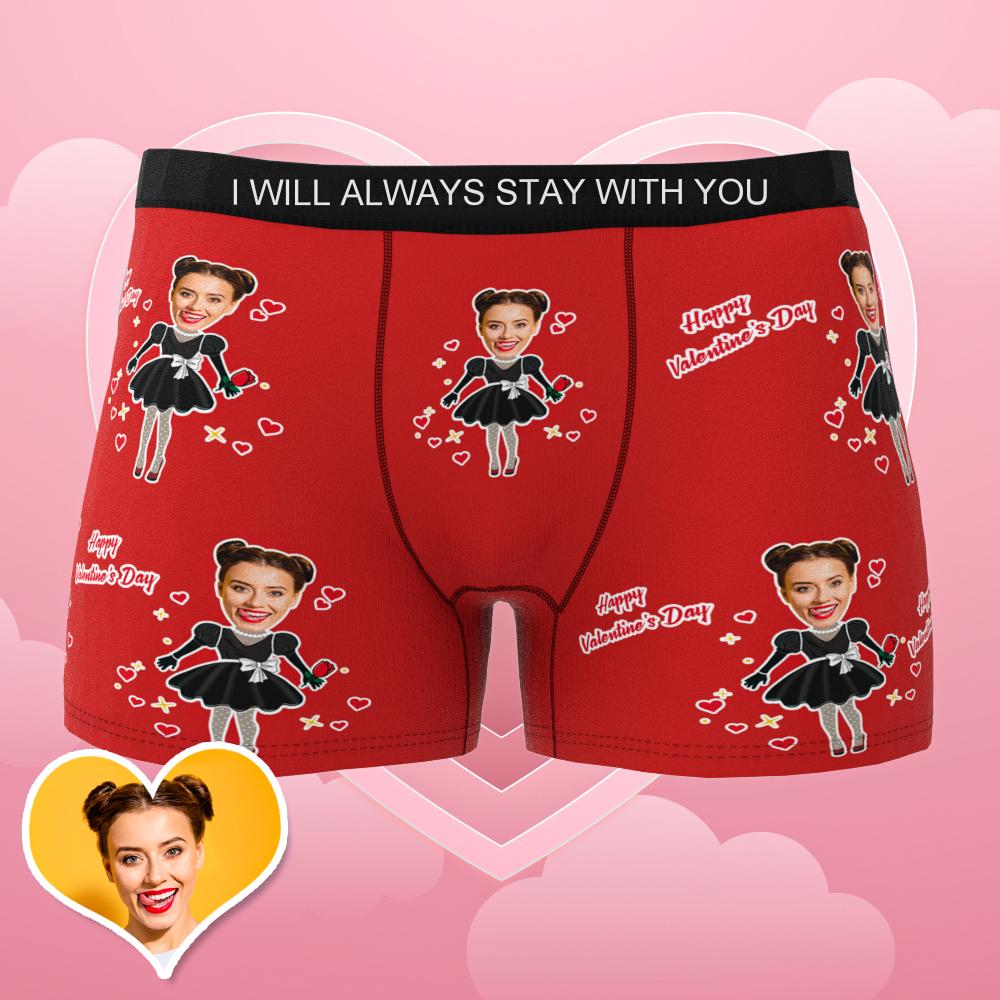 Custom Wife Or Girlfriend Face Boxers AR View - Personalized Couple Men's boxer briefs