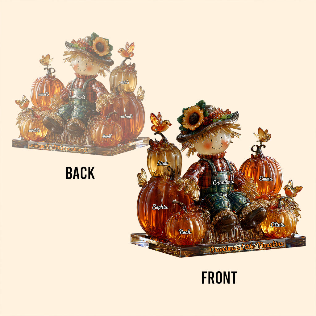 Grandma's Little Pumpkins - Personalized Grandma Custom Shaped Acrylic Plaque