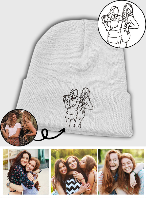 Custom Photo - Personalized granddaughter Embroidered Beanie
