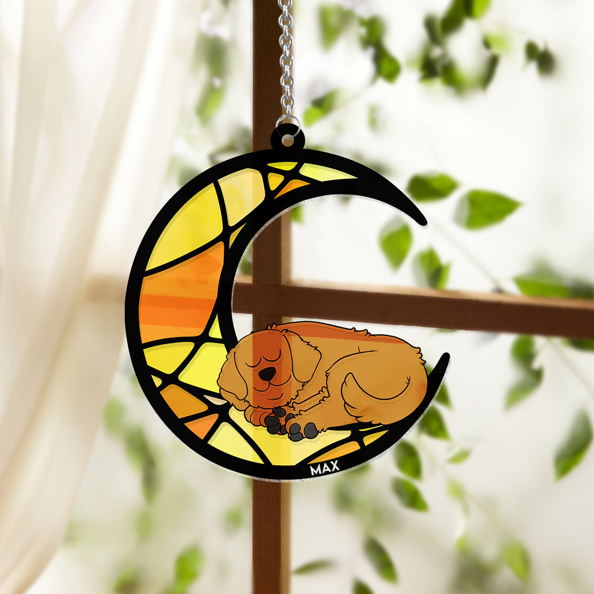 I Will Miss You Forever - Personalized Dog Window Hanging Suncatcher Ornament