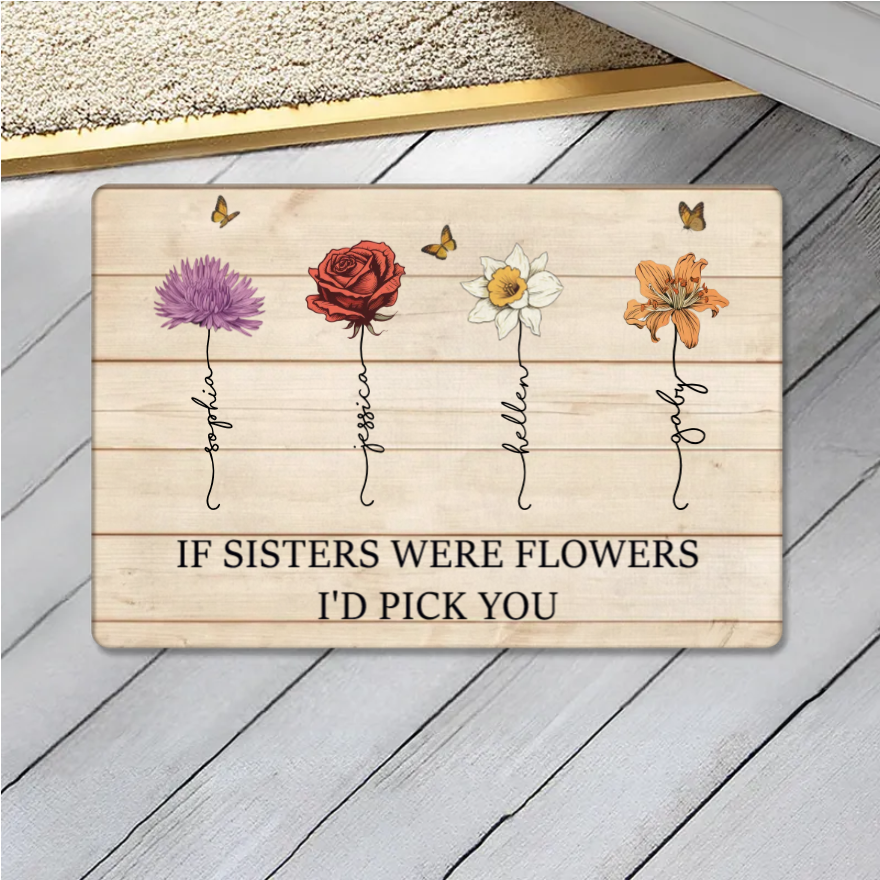 If Friends Were Flowers I'd Pick You - Personalized Jewelry Dish or Plaque or Poster or Ornament or  Keychain