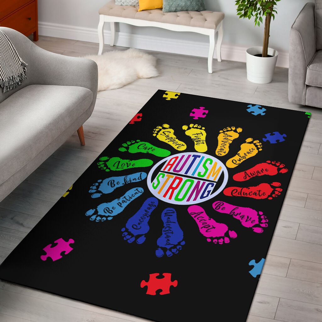 Autism Strong Autism Awareness Rug 0622