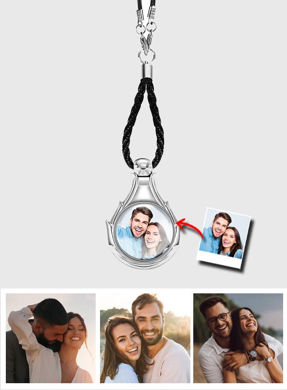 Drive Safe - Personalized Couple Photo Air Freshener Perfume Box Pendant
