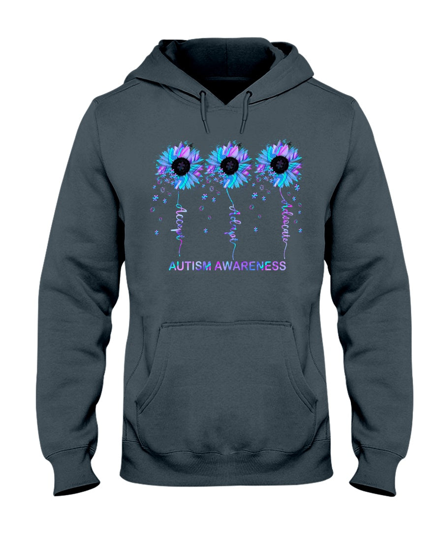 Accept Adapt Advocate - Autism Awareness T-shirt and Hoodie 0520