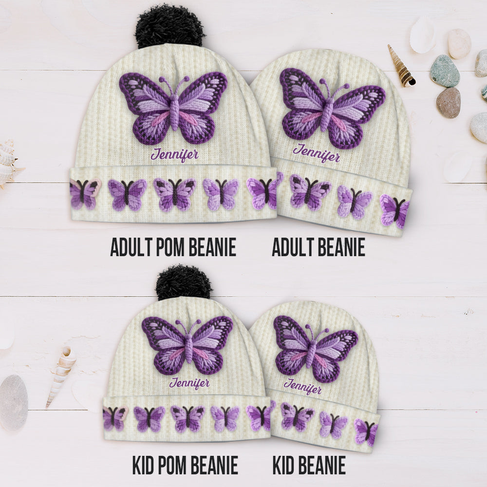 Love Butterflies - Personalized Butterfly Beanie Hat