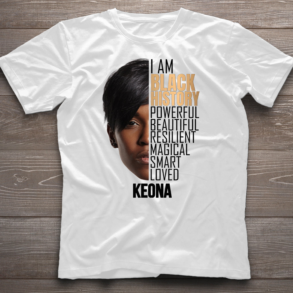 I Am Black History Photo Custom - Personalized African American T-shirt And Hoodie