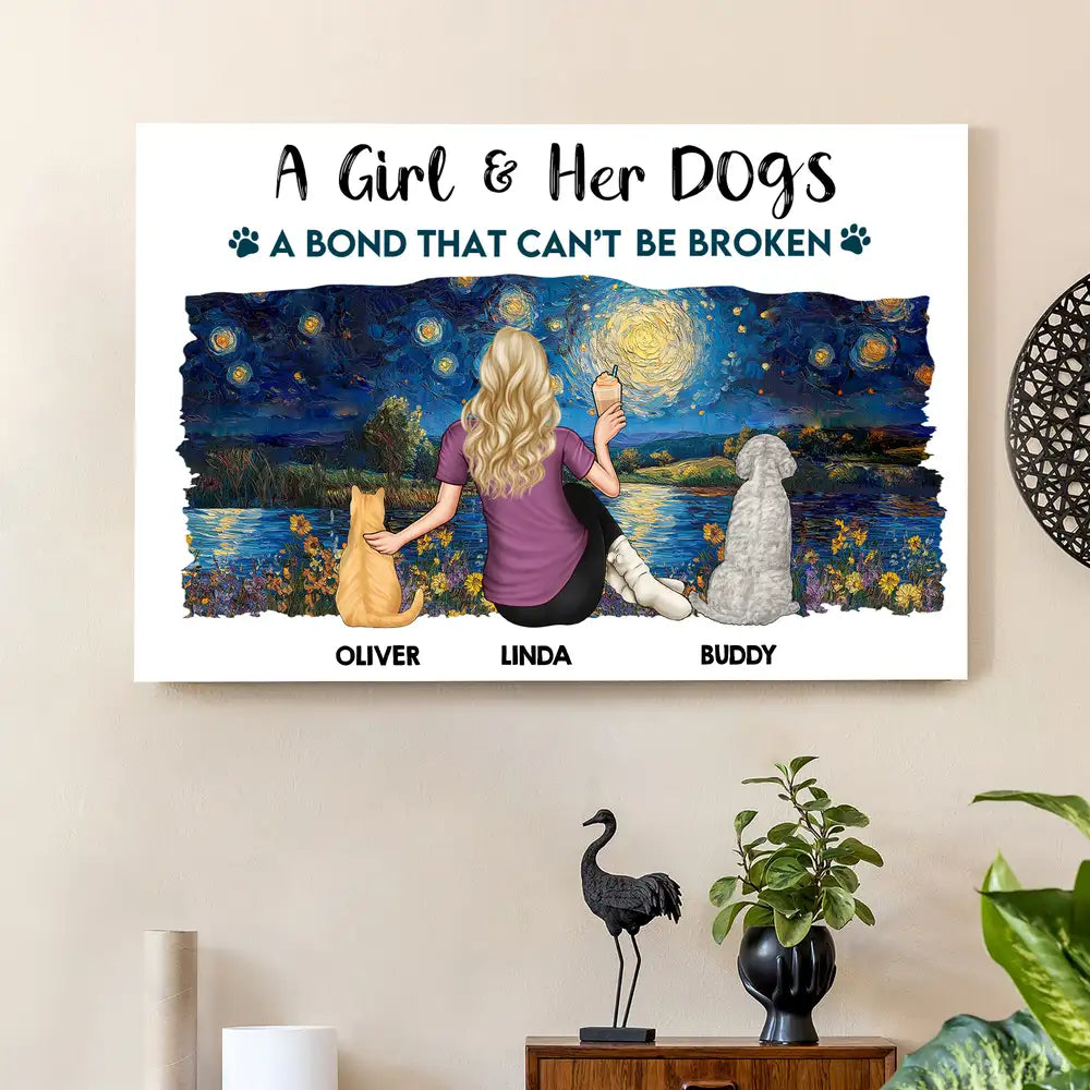 Personalized Pet and Owner Back View Ornament – Wood and Acrylic Combination for Unique Home Decor or Keepsake