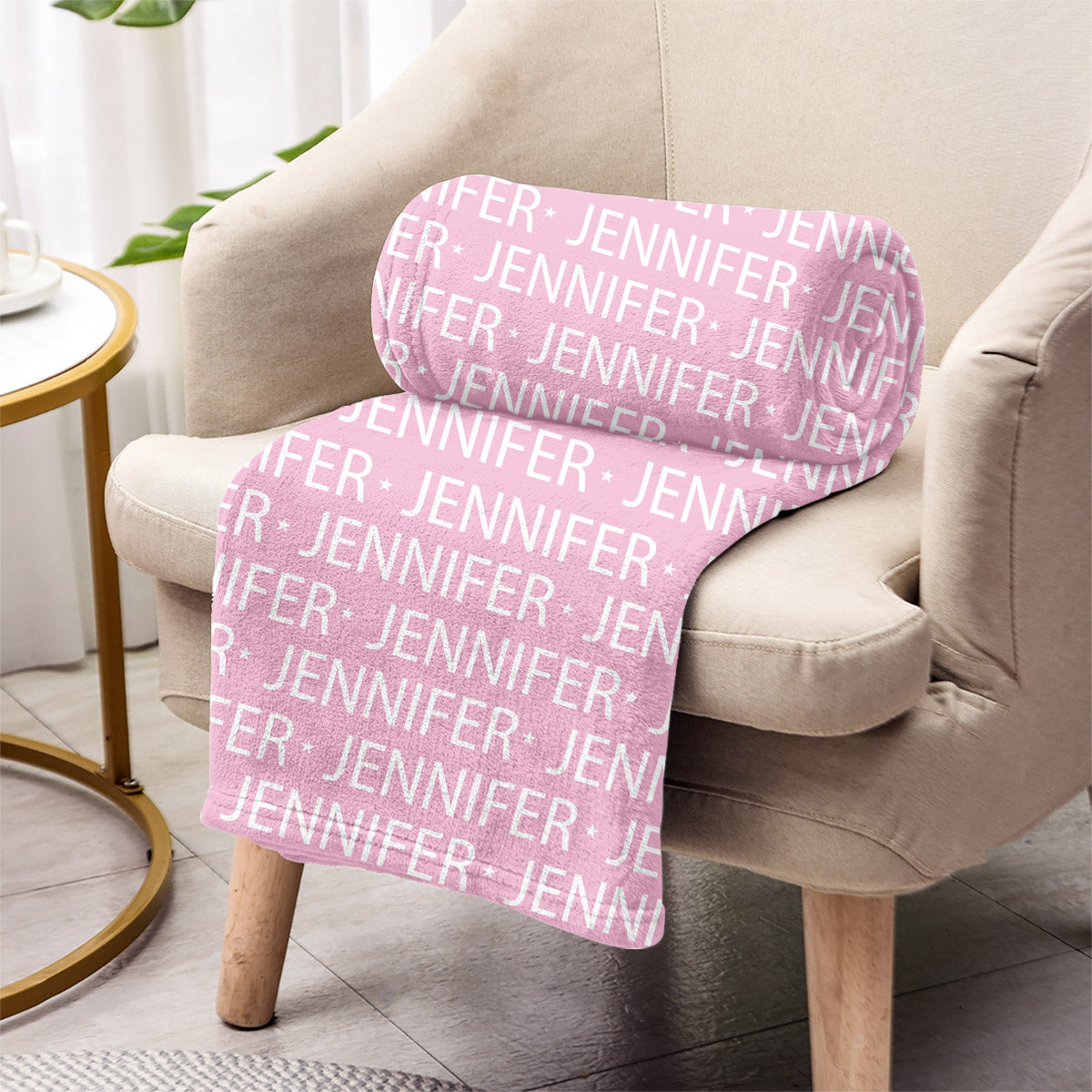 Custom Name Pattern - Personalized Sibling Blanket