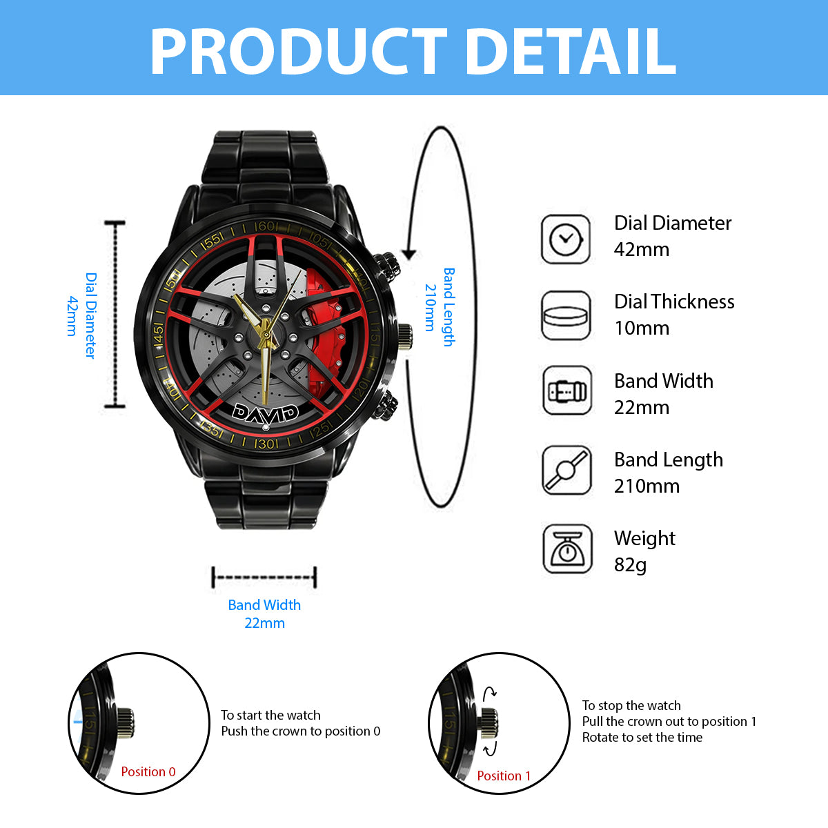 Amazing Wheel - Personalized Mechanic Hand Watch