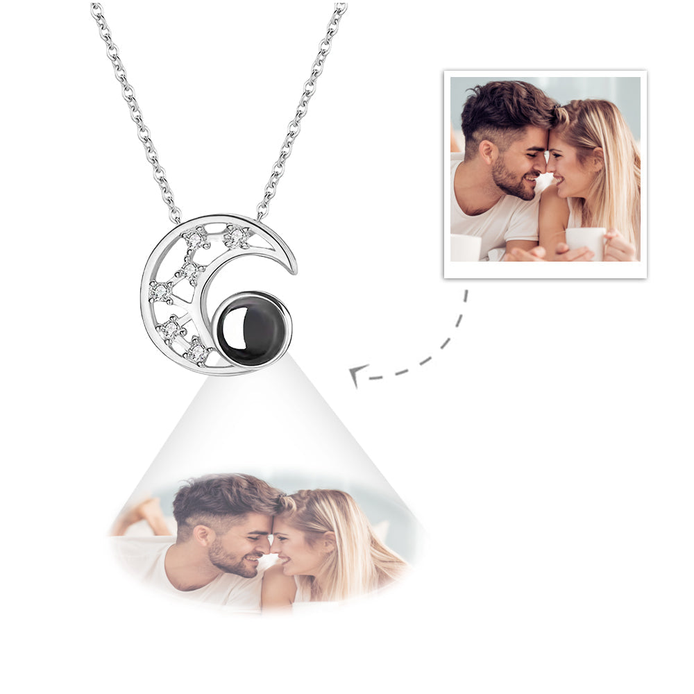 Love You To The Moon - Personalized Moon Photo Projection Necklace