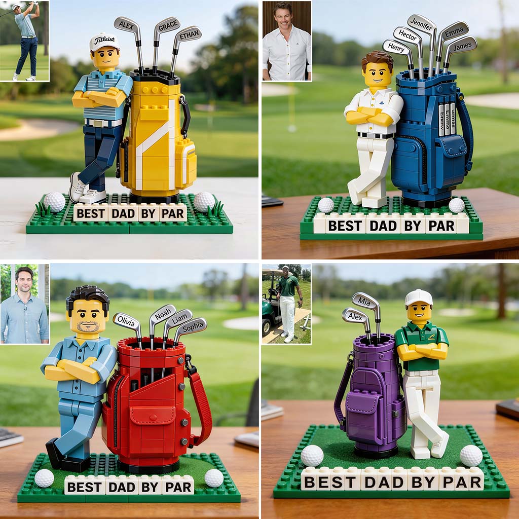 Best Dad By Par - Personalized Golf Custom Shaped Acrylic Plaque