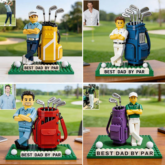 Best Dad By Par - Personalized Golf Custom Shaped Acrylic Plaque